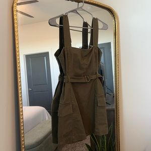 Forever 21 Green Overall Dress